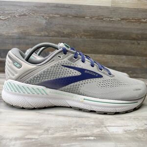 Brooks Adrenaline GTS 22 Women's Size 11.5 D (Wide) Gray Running Shoes Sneakers